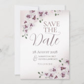 Orchid Minimalist Wedding Save the Date (Voorkant)