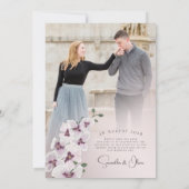 Orchid Minimalist Wedding Save the Date (Achterkant)