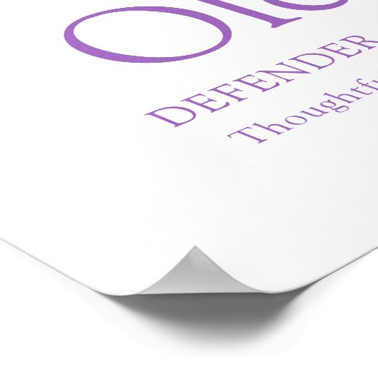 Orchid monogram letter O Olesia Poster (Hoek)