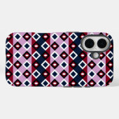 Orchid Navy Pset Kilt Square Diamonds Case-Mate iPhone Case (Achterkant (horizontaal))