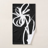 Orchid Noir: Abstract zwart en wit Bad Handdoek (Handdoek)