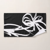 Orchid Noir: Abstract zwart en wit Bad Handdoek (Handdoek)
