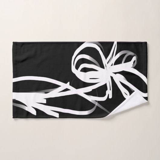 Orchid Noir: Abstract zwart en wit Bad Handdoek (Handdoek)