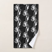 Orchid Noir: Abstract zwart en wit Bad Handdoek (Handdoek)