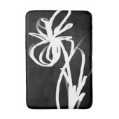 Orchid Noir: Abstract zwart en wit Badmat (Voorkant Verticaal)