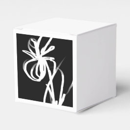 Orchid Noir: Abstract zwart en wit Bedankdoosjes