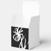 Orchid Noir: Abstract zwart en wit Bedankdoosjes (Geopend)