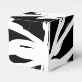 Orchid Noir: Abstract zwart en wit Bedankdoosjes (Voorkant Zijde)