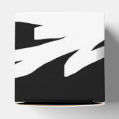 Orchid Noir: Abstract zwart en wit Bedankdoosjes (Bovenkant)