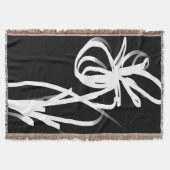 Orchid Noir: Abstract zwart en wit Deken (Voorkant)