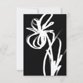 Orchid Noir: Abstract zwart en wit Kaart (Voorkant)