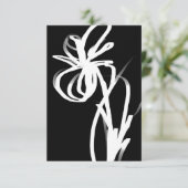 Orchid Noir: Abstract zwart en wit Kaart (Staand voorkant)