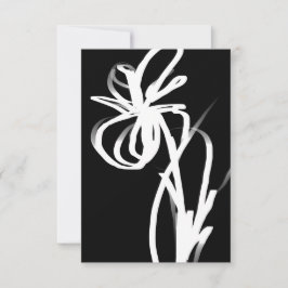 Orchid Noir: Abstract zwart en wit Kaart