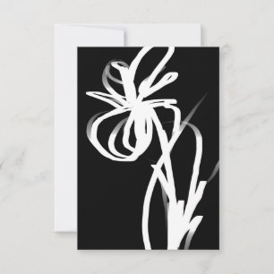 Orchid Noir: Abstract zwart en wit Kaart