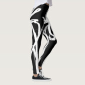 Orchid Noir: Abstract zwart en wit Leggings (Rechts)