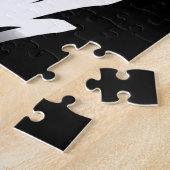 Orchid Noir: Abstract zwart en wit Legpuzzel (Zijkant)