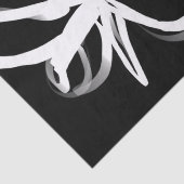 Orchid Noir: Abstract zwart en wit Tissuepapier (Detail)