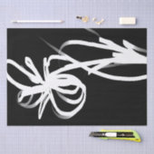 Orchid Noir: Abstract zwart en wit Tissuepapier (Craft)