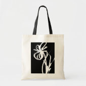Orchid Noir: Abstract zwart en wit Tote Bag (Voorkant)
