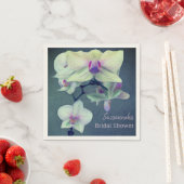 Orchid on Blue Custom Vrijgezellenfeest Servet (Insitu)