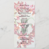 Orchid Oncostele Hilo Firecracker Nieuwjaarsprogra Programmakaart (Achterkant)