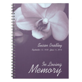 Orchid P Floral Photography Funeral Guest Book SN Notitieboek