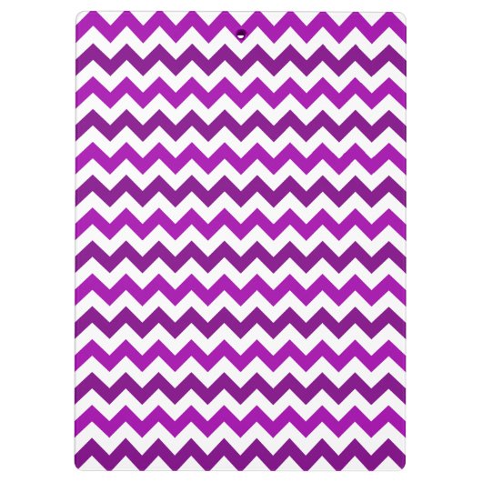 Orchid Paars Chevron Gepersonaliseerd Monogram Klembord (Achterkant)