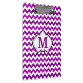 Orchid Paars Chevron Gepersonaliseerd Monogram Klembord (Rechts)