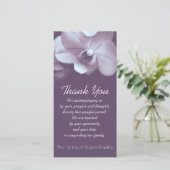 Orchid Paars Sympathie Hartelijk dank Bedankkaart (Staand voorkant)