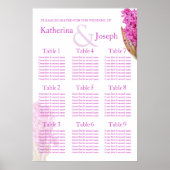 Orchid paars Weddenschap Tafelbord 1-9 Poster (Voorkant)