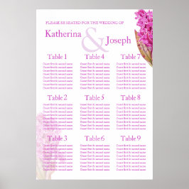 Orchid paars Weddenschap Tafelbord 1-9 Poster