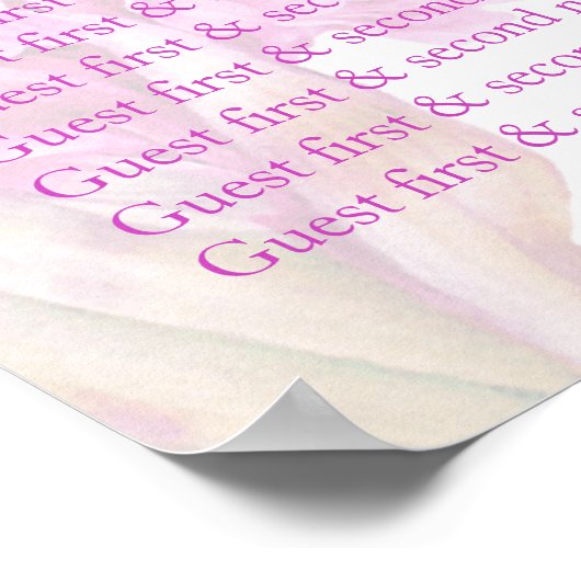 Orchid paars Weddenschap Tafelbord 1-9 Poster (Hoek)