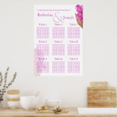 Orchid paars Weddenschap Tafelbord 1-9 Poster (Keuken)