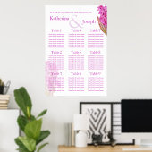 Orchid paars Weddenschap Tafelbord 1-9 Poster (Thuiskantoor)