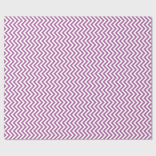 Orchid Paars White Large Chevron ZigZag Pattern Cadeaupapier (Vlak)