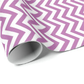 Orchid Paars White Large Chevron ZigZag Pattern Cadeaupapier (Rol Hoek)