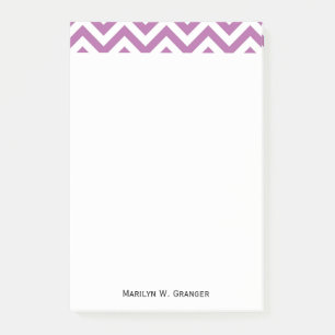 Orchid Paars White Large Chevron ZigZag Pattern Post-it® Notes