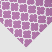 Orchid Paars White Moroccan Quatrefoil Pattern #5 Tissuepapier (Detail)