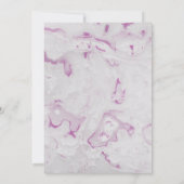 Orchid Paarse Marble Marbling Wedding Uitnodiging (Achterkant)