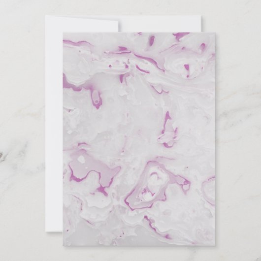 Orchid Paarse Marble Marbling Wedding Uitnodiging (Achterkant)