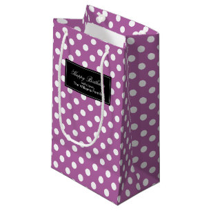 Orchid Paarse Polka Dots gepersonaliseerd Klein Cadeauzakje