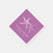 Orchid Paarse Starfish Beach Weddenschap Napkins Servet (Hoek)