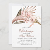 Orchid Pampas Terracotta Christening Uitnodiging (Voorkant)