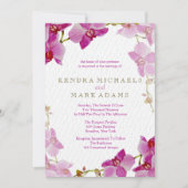 Orchid Paradise Wedding Invitations Kaart (Voorkant)
