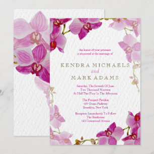 Orchid Paradise Wedding Invitations Kaart