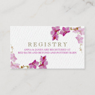Orchid Paradise Wedding Registry Kaart