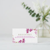 Orchid Paradise Wedding Registry Kaart (Staand voorkant)
