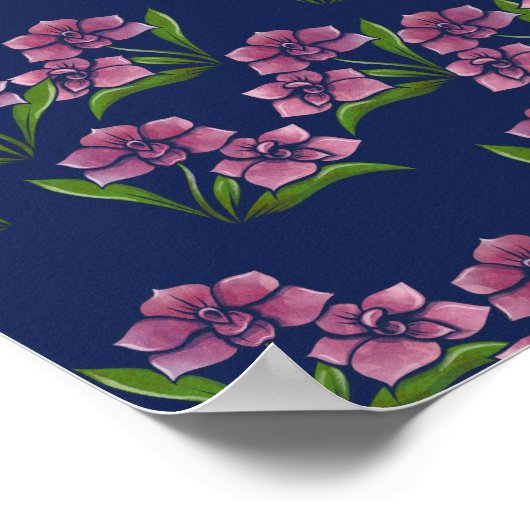 Orchid Pattern Garden of Orchids Art Poster (Hoek)