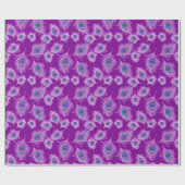 Orchid Peacock Feathers op Amethyst Paars Cadeaupapier (Vlak)