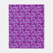 Orchid Peacock Feathers op Amethyst Paars Fleece Deken (Voorkant)